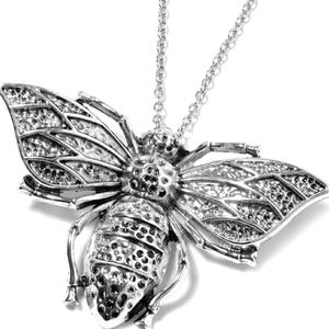 Queen Bee Pendant 24" Stainless Steel Necklace